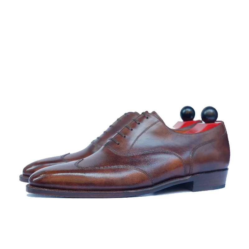 Men's leather Oxford shoes with a plain toePullman - Copper Museum Calf