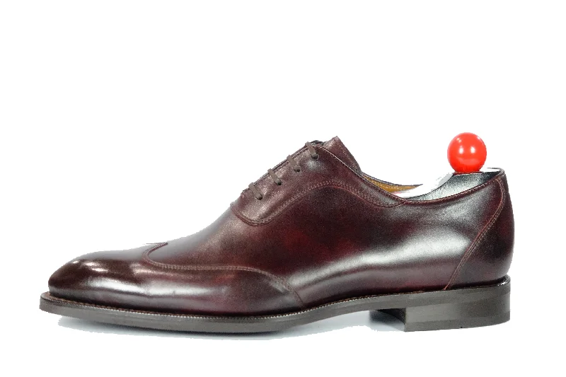 Men's Oxfords with a high - quality leather upperRainier - MTO - Plum Museum Calf - NGT Last - City Rubber Sole