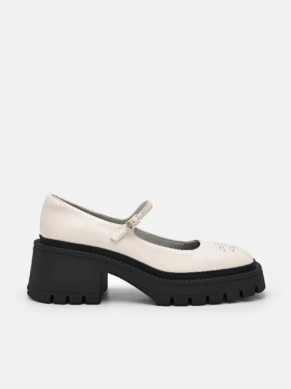 Men's loafers with a low - heeled designPEDRO Icon Leather Platform Loafers