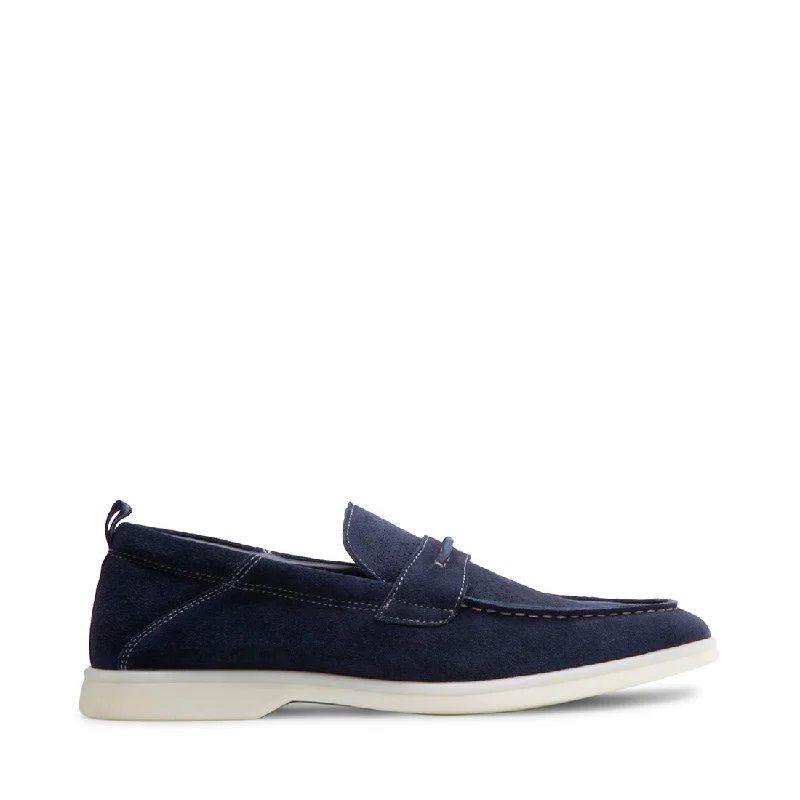 Suede men's loafers for a soft and luxurious feelQUINN BLUE SUEDE