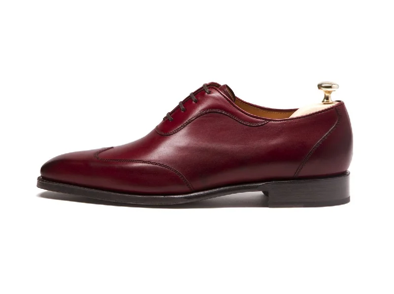 Men's Oxford shoes with a smooth leather upper and a leather soleRainier - MTO - Burgundy Calf - MGF Last - Single Leather Sole Men's Oxford shoes with a smooth leather upper and a leather soleRainier - MTO - Burgundy Calf - MGF Last - Single Leather Sole