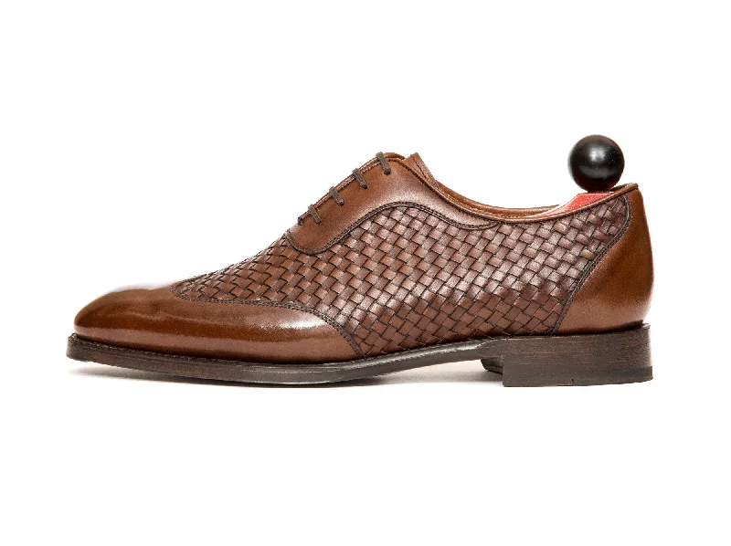 Men's Oxford shoes with a leather lining for breathabilityRainier - MTO - Braided Mocha Calf - NGT Last - Single Leather Sole Men's Oxford shoes with a leather lining for breathabilityRainier - MTO - Braided Mocha Calf - NGT Last - Single Leather Sole