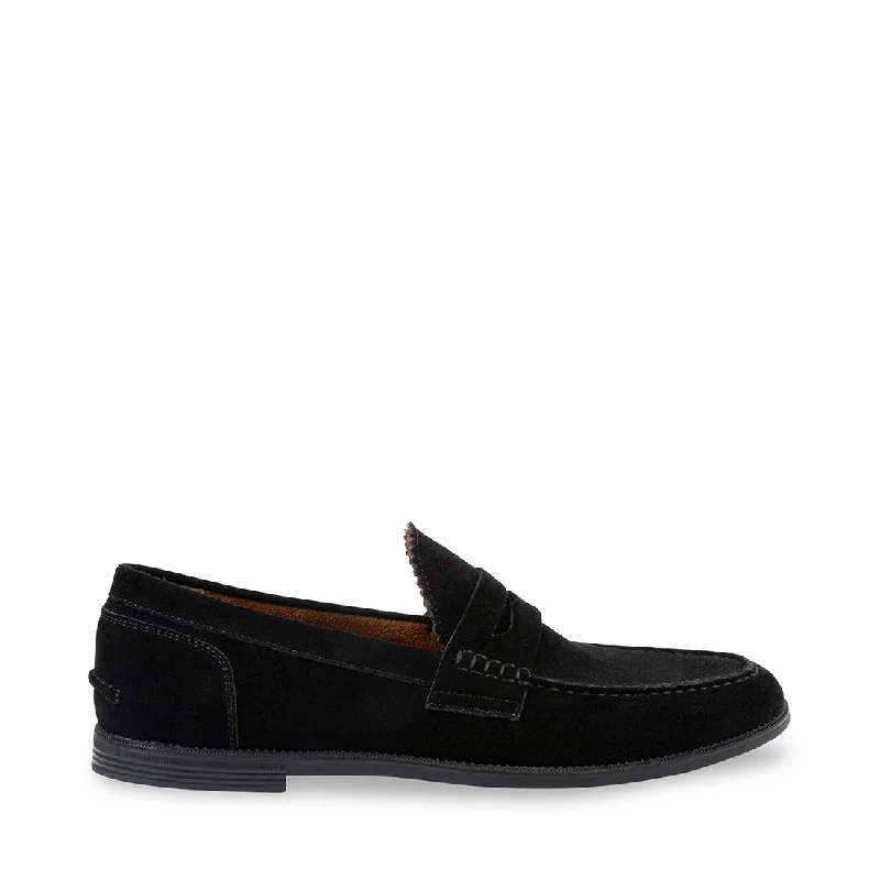 Suede men's loafers for a soft and luxurious feelRAMSEE BLACK SUEDE