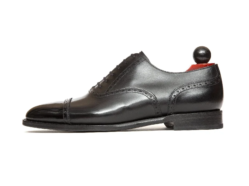 Men's Oxford shoes with a double - buckle strapRedmond - MTO - Black Calf - TMG Last - Single Leather Sole Men's Oxford shoes with a double - buckle strapRedmond - MTO - Black Calf - TMG Last - Single Leather Sole