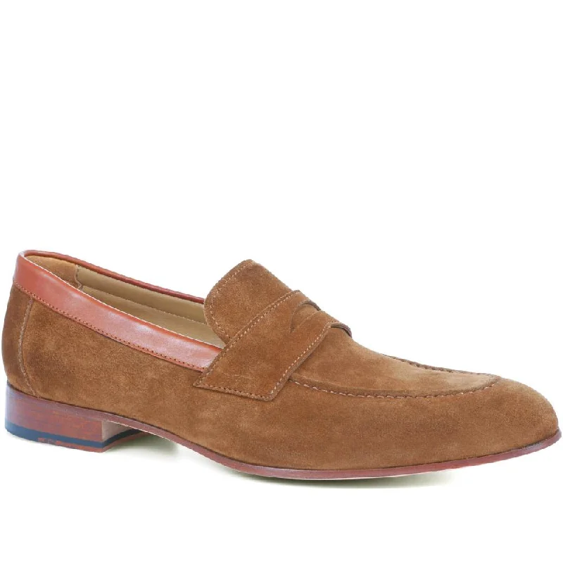 Men's casual shoes with a geometric patternRoscoe Penny Loafers - ROSCOE / 321 660