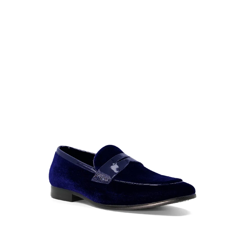 Men's loafers with a stretchy side panel for a better fitSENSEI - NAVY