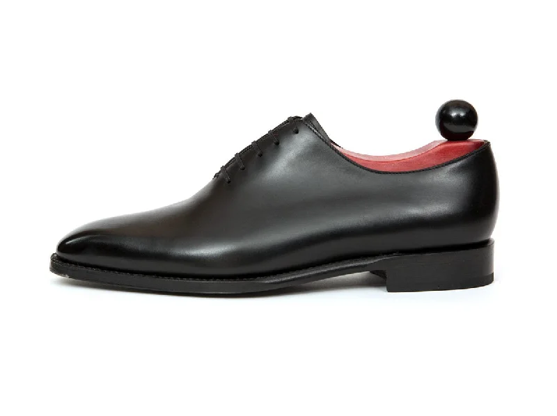 Men's Oxfords with a contrast stitching on the weltSkyway - MTO - Black Calf - LPB Last - Single Leather Sole Men's Oxfords with a contrast stitching on the weltSkyway - MTO - Black Calf - LPB Last - Single Leather Sole