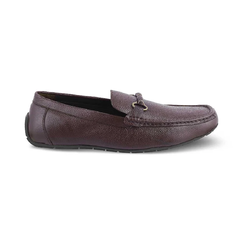 Men's loafers with a tassel front for a classic lookThe Robuk Brown Men's Leather Driving Loafers Tresmode