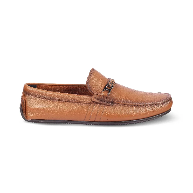 Men's loafers with a removable insole for cleaningTresmode Monoc Tan Men's Leather Driving Loafers