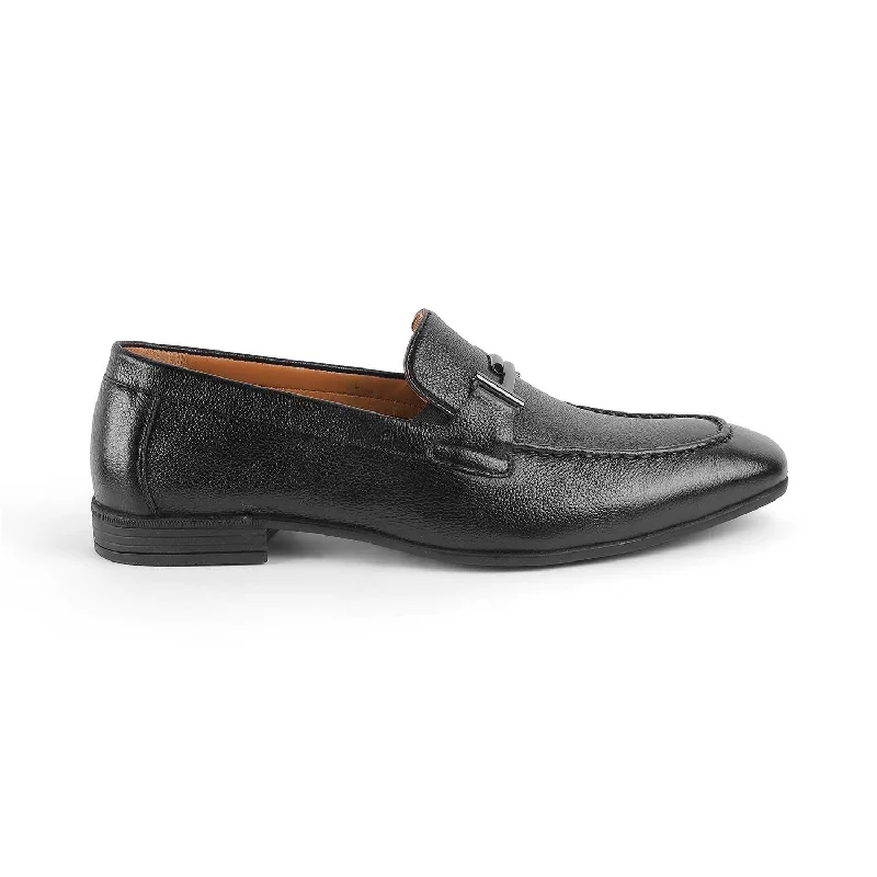 Men's loafers with a flexible sole for easy movementTresmode Nelson Black Men's Leather Loafers