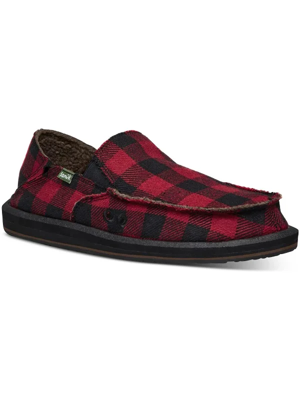 Slipper - boot style men's slippers for cold feetVagabond Mens Flannel Slip-On Loafer Slippers