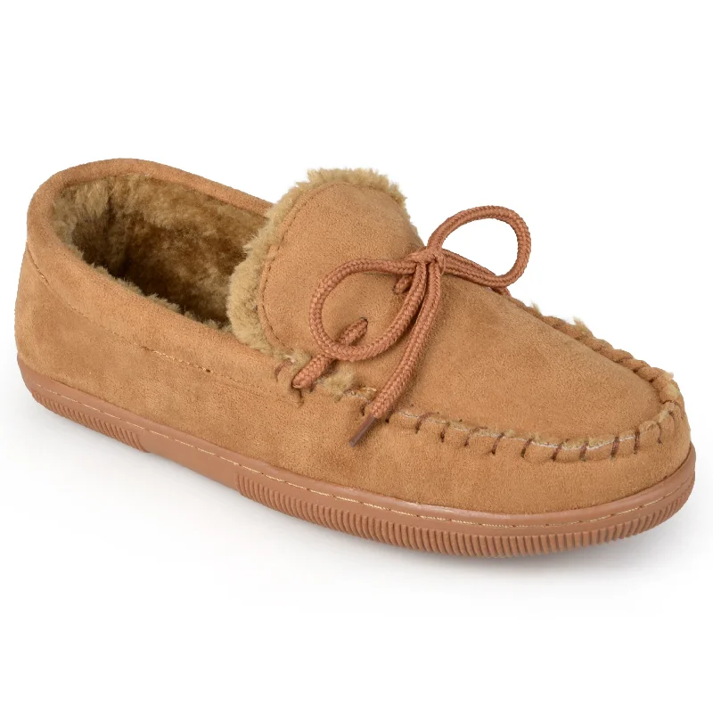 Men's slippers with a non - slip outsole for safetyVance Co Men's Moccasin Slipper