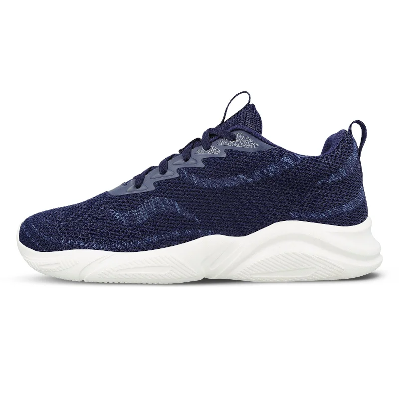 Men's walking shoes with a low - heeled designMen's Lace-up Sports Shoes - WS9554 Navy Blue