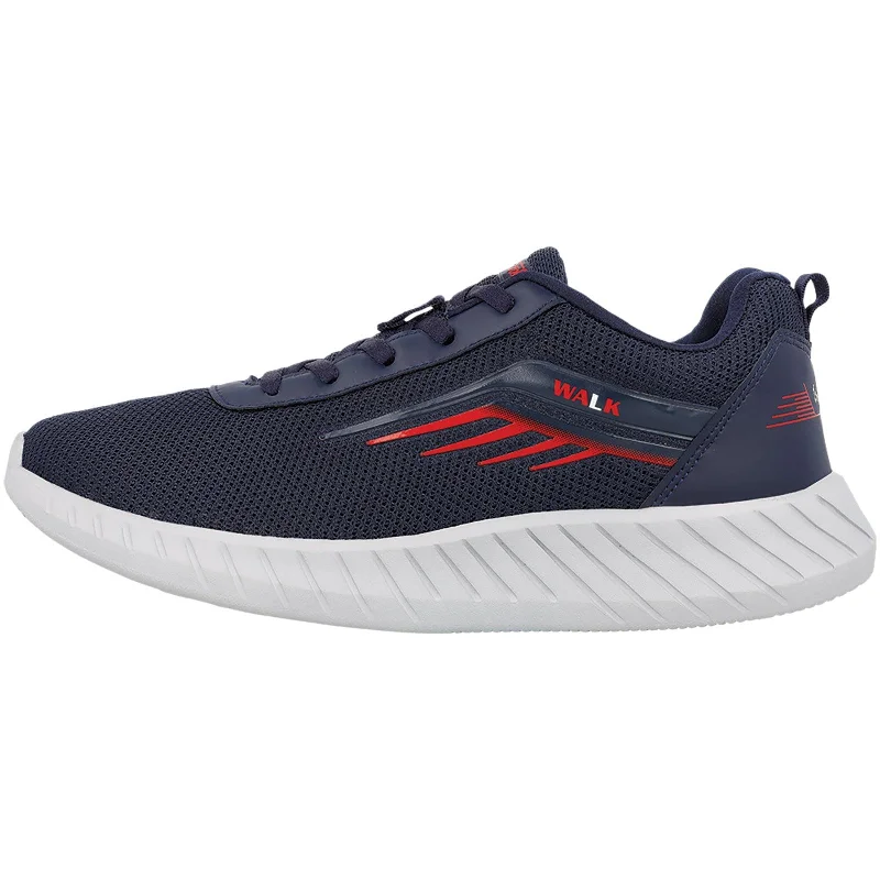 Men's walking shoes with a padded collar and tongueMen's Lace-up Walking Shoe - WS3087 Navy Blue