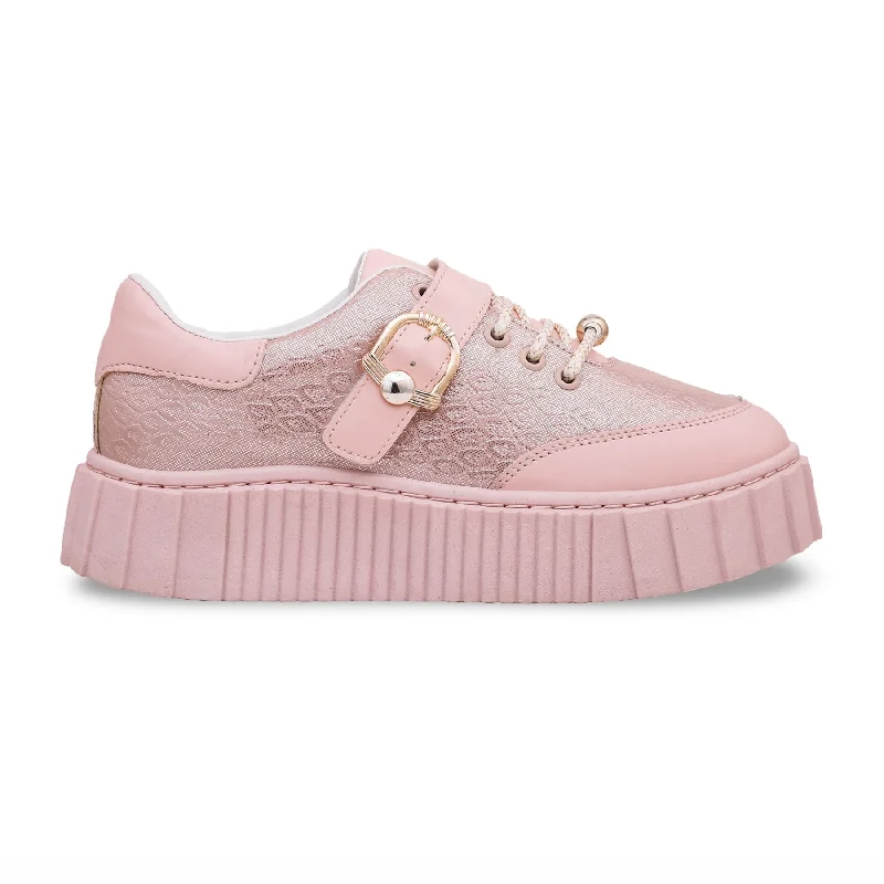 Men's sneakers with a lace - up closure and a tonguePink Casual Sneaker AT7207