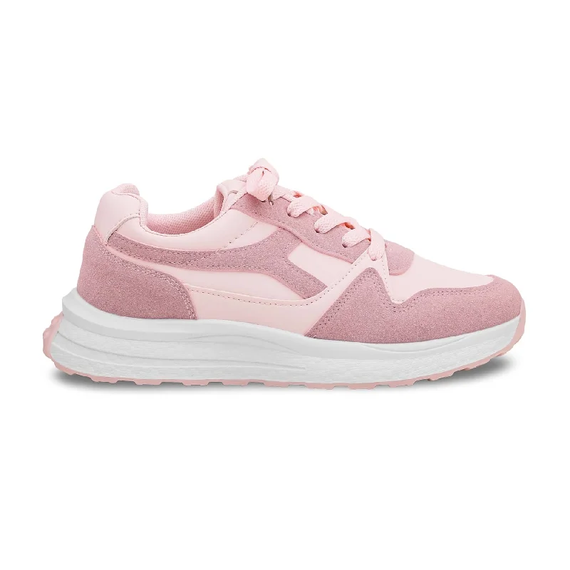 Leather men's sneakers with a low - top designPink Casual Sneaker AT7227