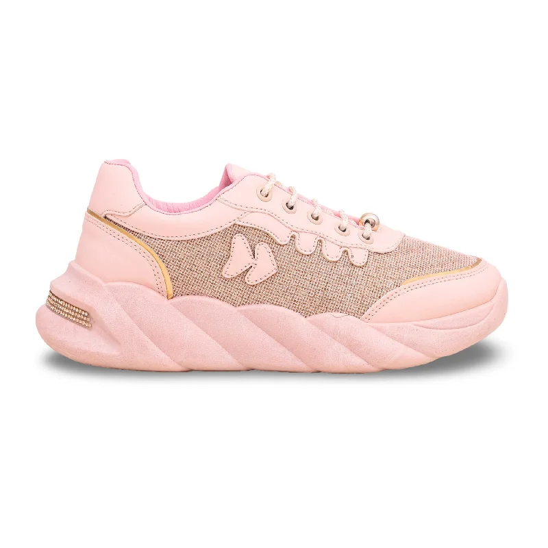 Men's sneakers with a reflective stripe for visibilityPink Running Jogger AT8096