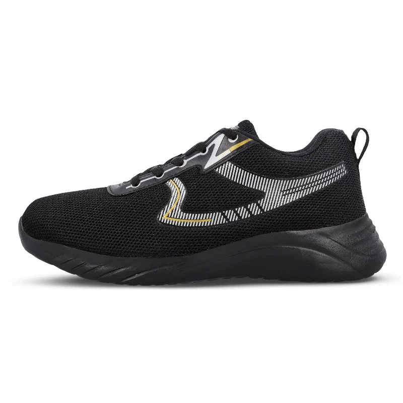 Men's walking shoes with a padded collar and tongueMen's Lace-up Walking Shoes - WS3064 Black