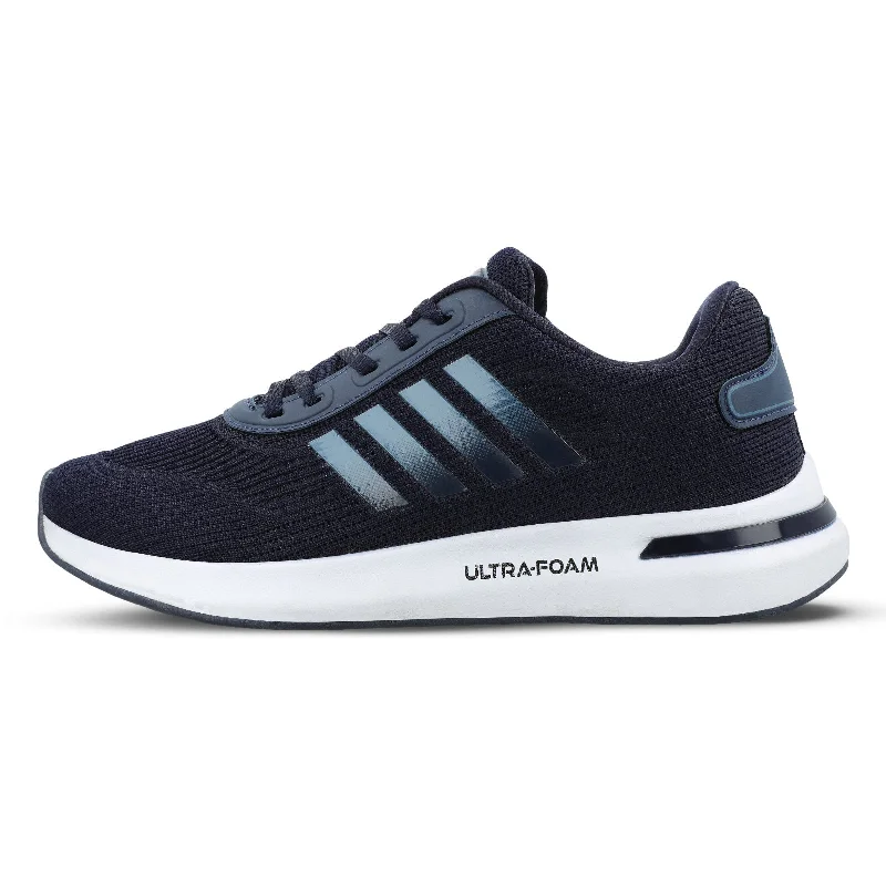 Men's walking shoes with a padded collar and tongueWalkaroo Men Walking Shoes - WS9075 Navy Blue