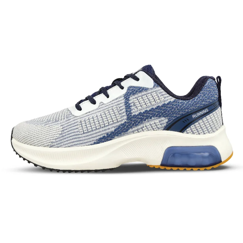 Men's walking shoes with a shock - absorbing insoleWalkaroo Men Sports Shoe - WS9107 Blue White