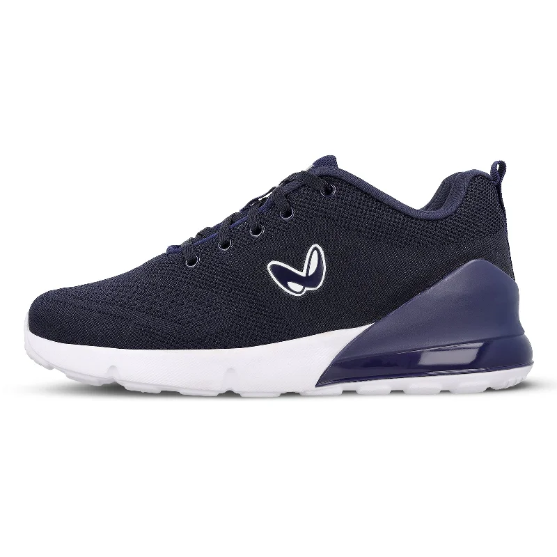 Men's walking shoes with a low - heeled designALPHA-GO Men's Lace-up Sports Shoe - XS9751 Navy Blue