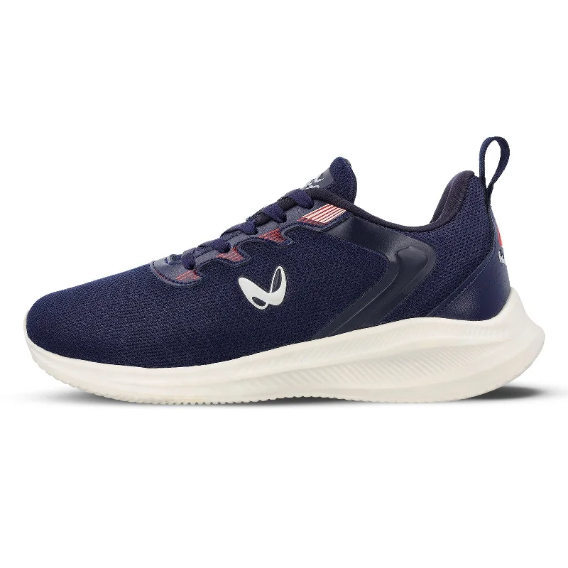 Men's walking shoes with a stretchy side panel for flexibilityMen's Lace-up Sports Shoe - XS9760 Navy Blue