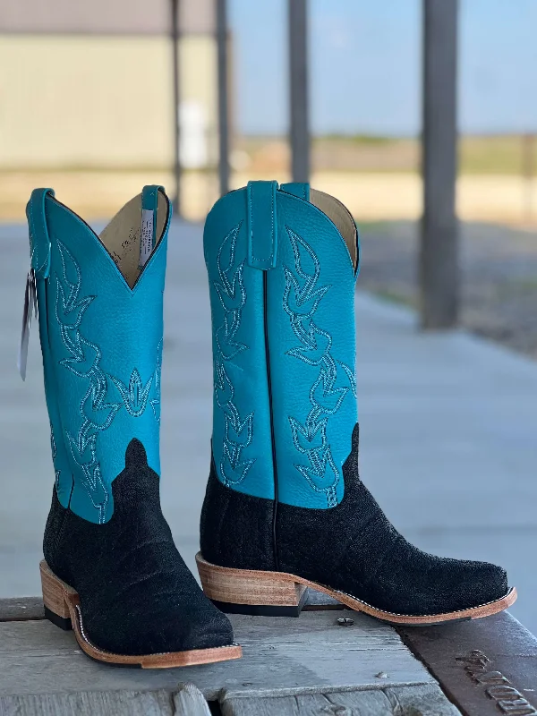 Men's cowboy boots with a suede shaftAnderson Bean | Black Elephant Cutter Boot