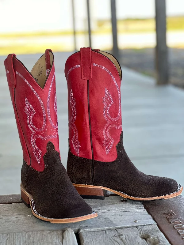 Alligator - print men's cowboy boots for a bold lookAnderson Bean | Chocolate Hungry Hippo Boot