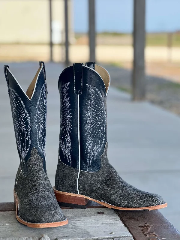 Men's cowboy boots with a concho belt detailAnderson Bean | Grey Safari Giraffe Boot