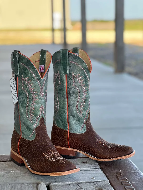 Men's cowboy boots with a distressed leather finishAnderson Bean | Tan Hungry Hippo Boot