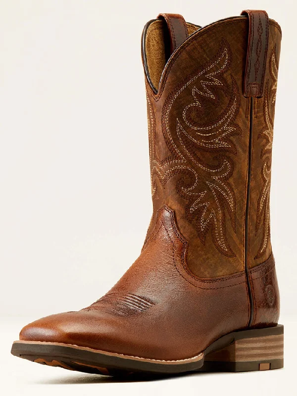 Men's cowboy boots with a pull - on strapAriat 10050936 Mens Slingshot Cowboy Boot Beasty Brown Rugged Tan