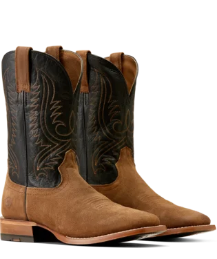 Men's cowboy boots with a distressed leather finishAriat Circuit Paxton Western Boot