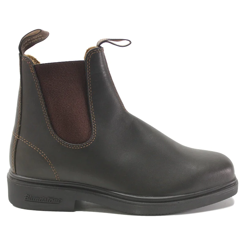 Men's ankle boots with a chunky sole for urban style067 Water-Resistant Leather Unisex Chelsea Boots