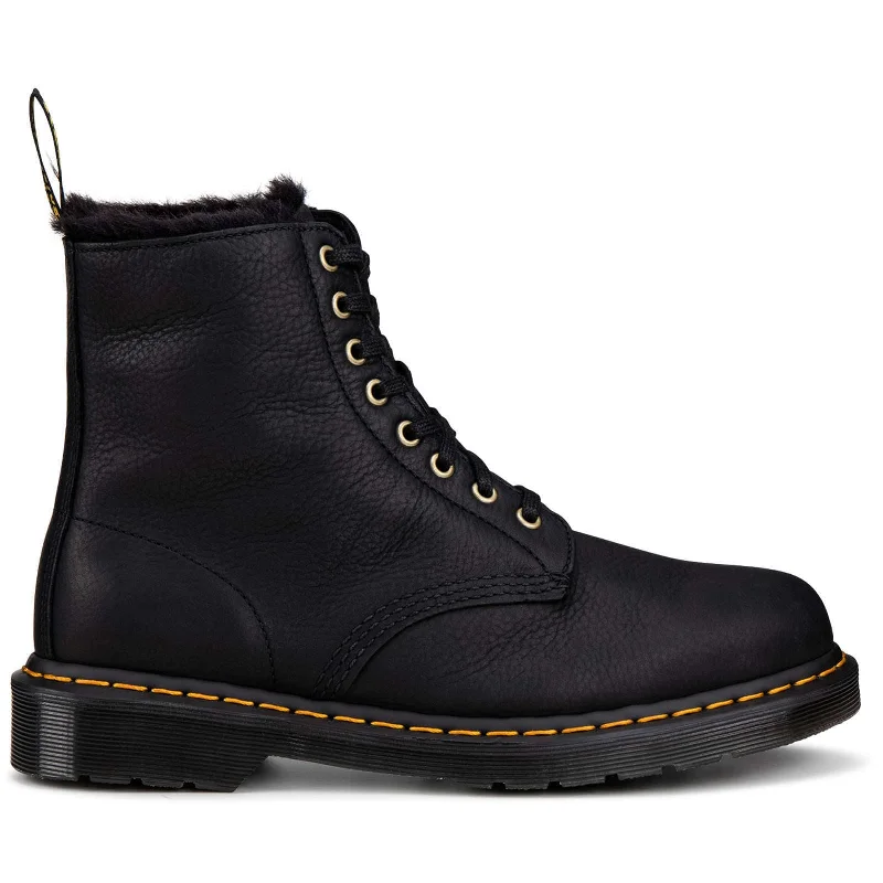 Men's ankle boots with a double - buckle strap1460 Pascal Fur-lined Ambassador Leather Unisex Ankle Boots