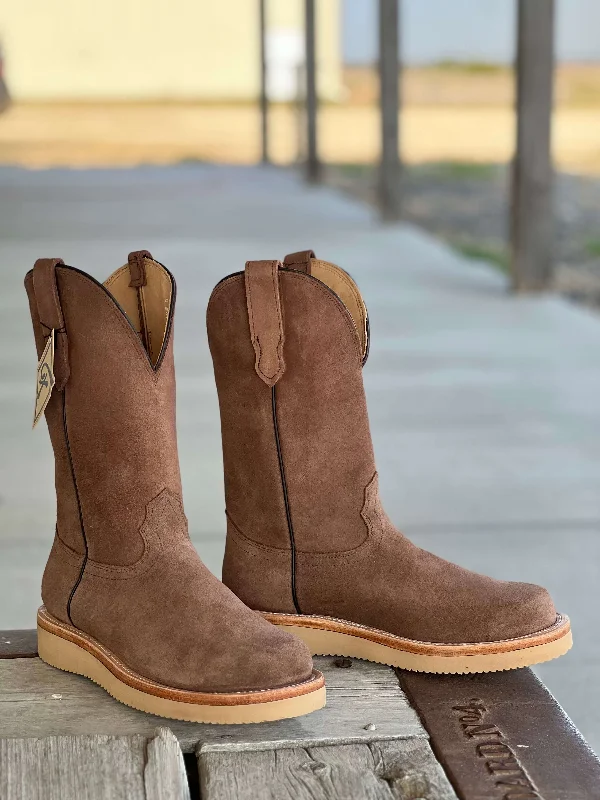 Men's cowboy boots with a suede shaftFenoglio Boot Co. | Tan Fuji Roughout Work Boot