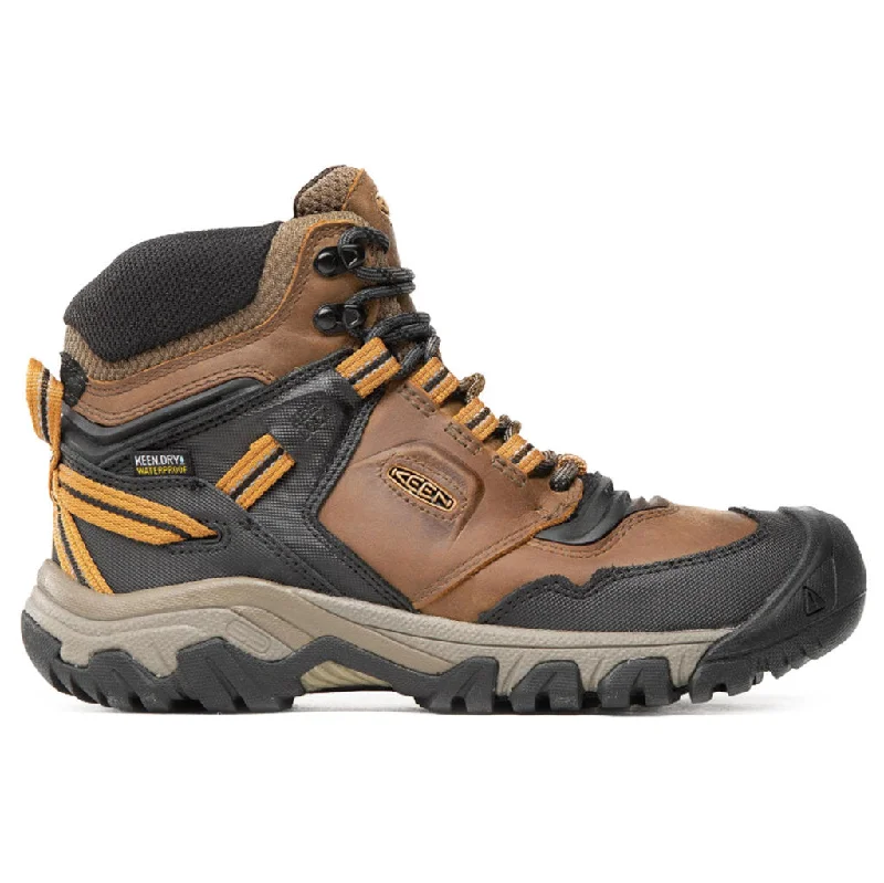 Men's ankle boots with a metallic accentRidge Flex Mid Waterproof Leather Men's Hiking Boots