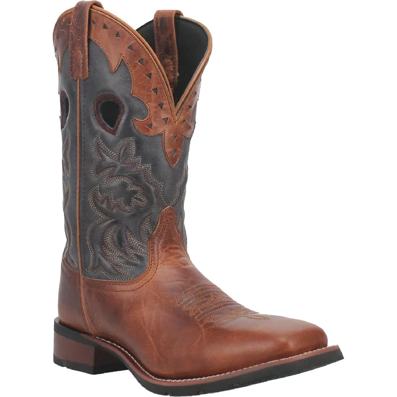 Men's cowboy boots with a distressed leather finishLaredo Men's Ross Tan Leather Cowboy Boots 7948