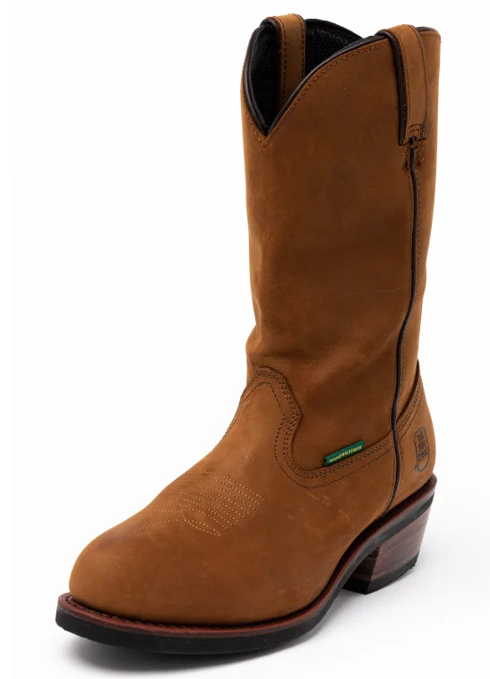 Men's cowboy boots with a rubber sole for tractionDan Post Albuquerque Waterproof Work Boot