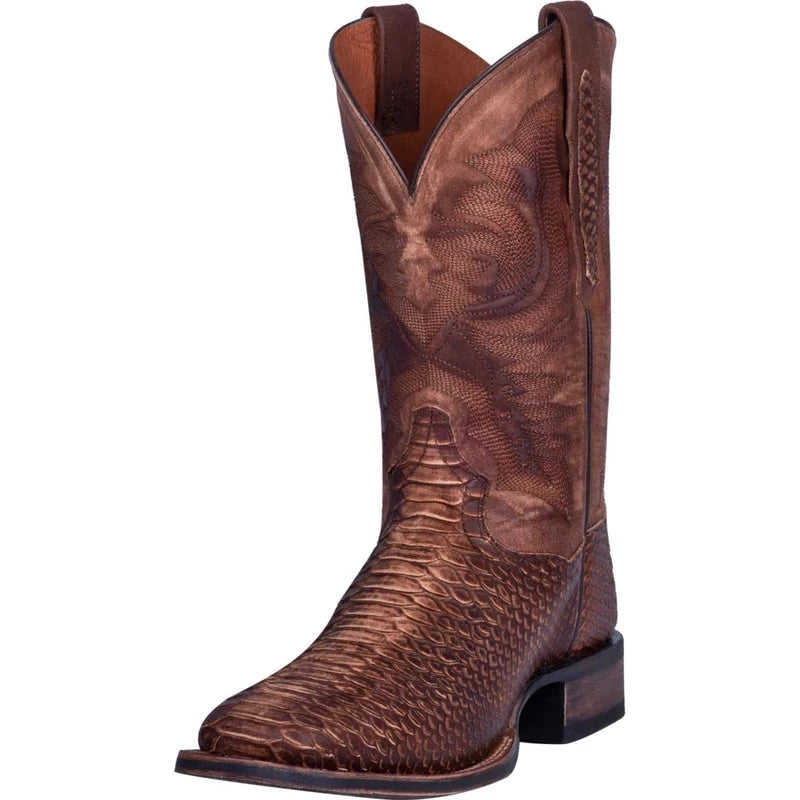 Men's cowboy boots with a decorative inlayDan Post Faux Python Western Boot