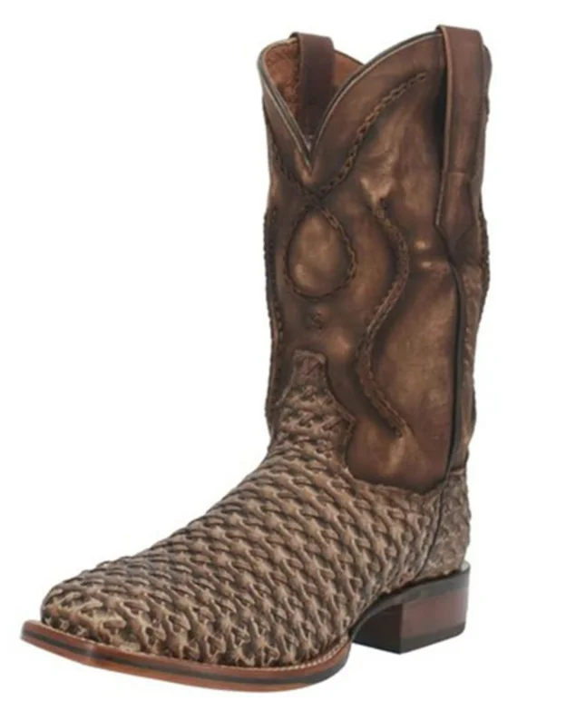 Men's cowboy boots with a snake - skin textureDan Post Stanley Western Boot