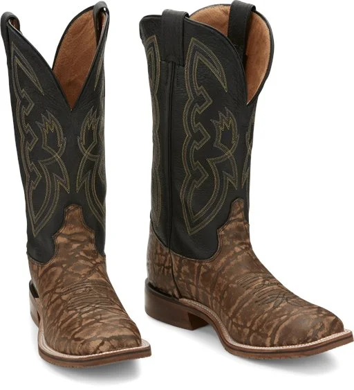 Men's cowboy boots with a snake - skin textureTony Lama Galan Taupe Western Boot