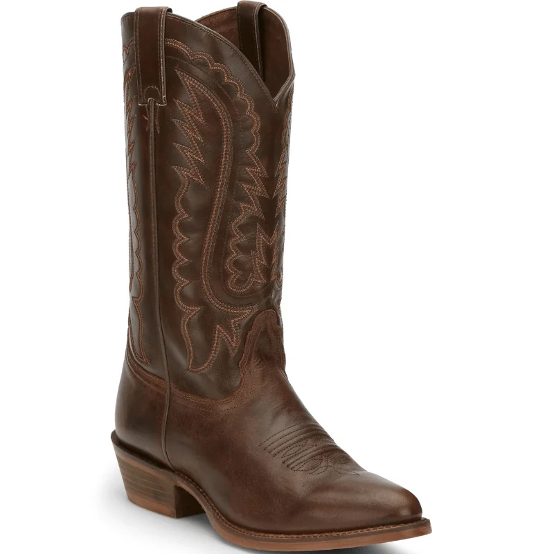 Men's cowboy boots with a high - heeled designNocona Men's Hero Jackpot Brown Western Boots NB5551