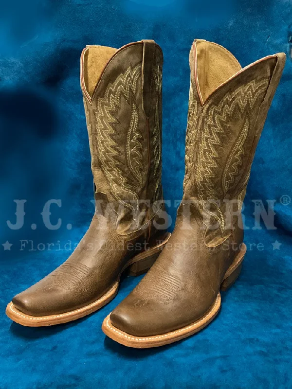 Men's cowboy boots with a leather sole for a classic lookR.Watson WR0001-1 Mens Western Goat And Cowhide Leather Boot Mad Brown