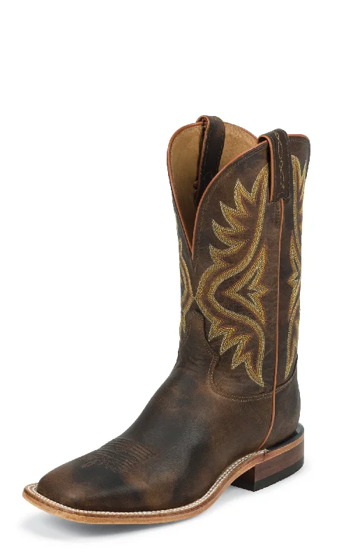 Men's cowboy boots with a spur ledgeTony Lama Mens Tan Worn Goat Leather 11in Americana Western Boots