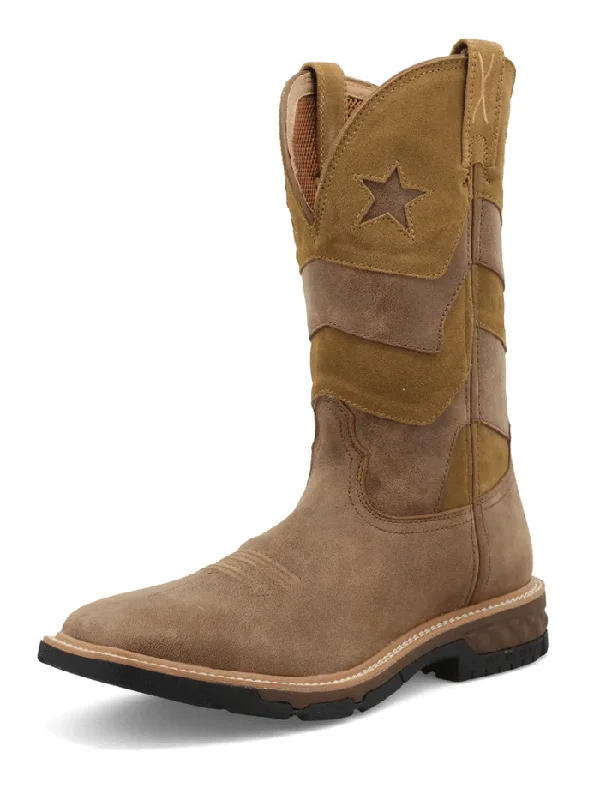 Men's cowboy boots with a heel guardTwisted X MXB0009 Mens VFW Western Work Boot Bomber & Bomber - 17