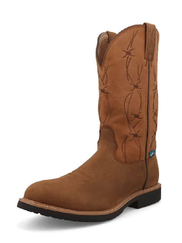 Men's cowboy boots in a dark brown leatherTwisted X MXBW009 Mens Waterproof Western Work Boot Brown - 26