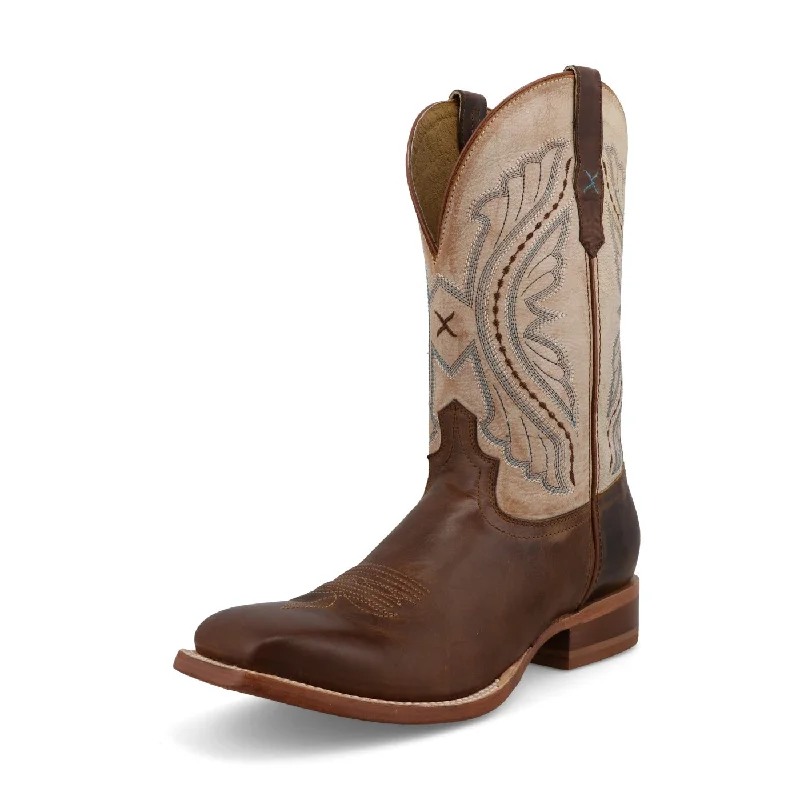 Men's cowboy boots with a leather lining for comfortTwisted X Rancher Tobacco Brown & Sand Western Boot