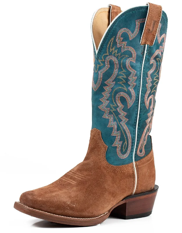 Vintage - style men's western boots with a square toe and spur ledgeJustin Annie Up Roughout Ladies Boot