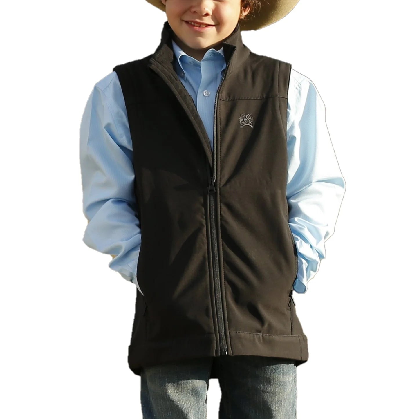 Men's western boots with a traditional western boot silhouette and a polished shineCinch Bonded Logo Boy's Vest