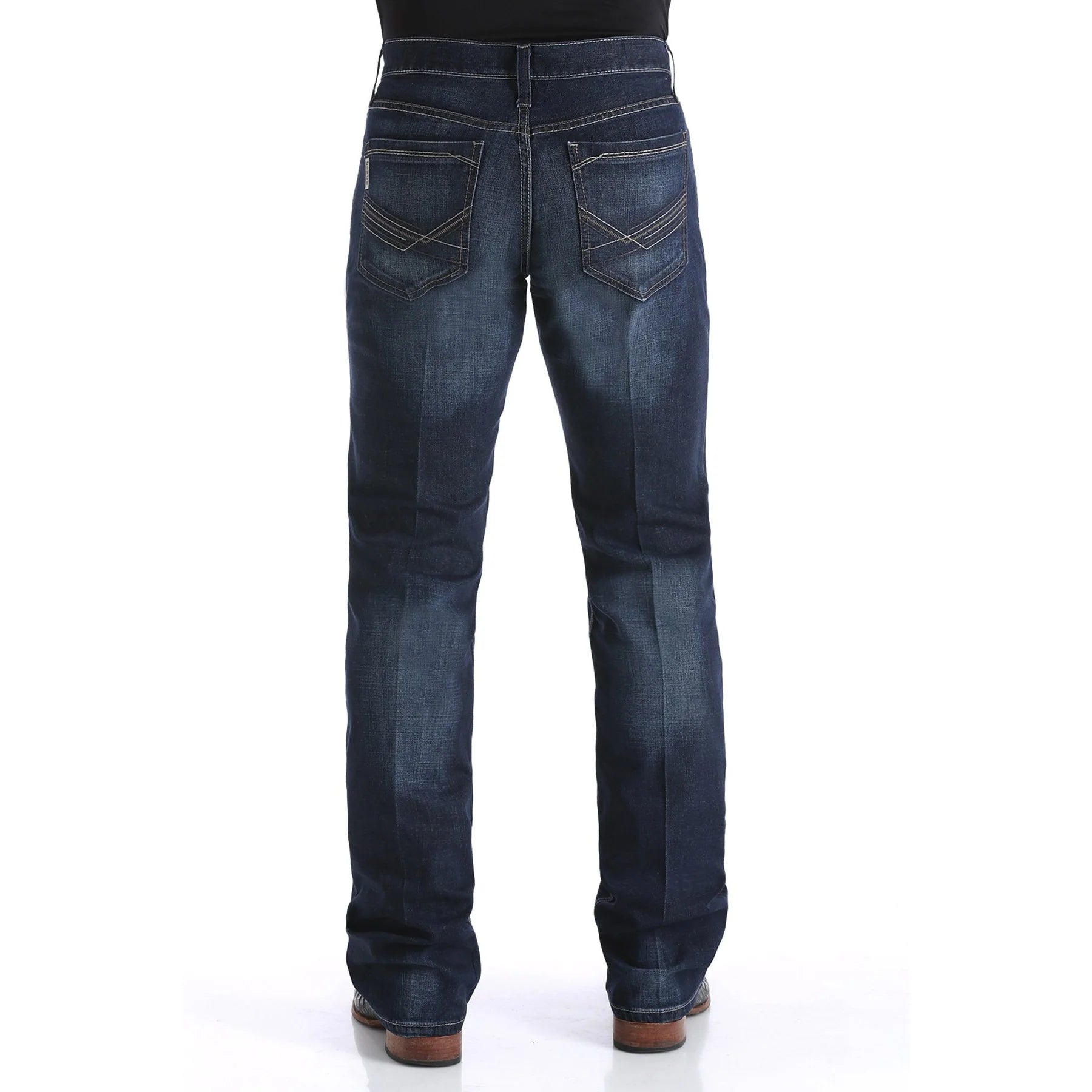 Men's western boots with a leather lining and a padded insoleCinch Ian Stretch Mid Rise Slim Fit Boot Cut Men's Jeans